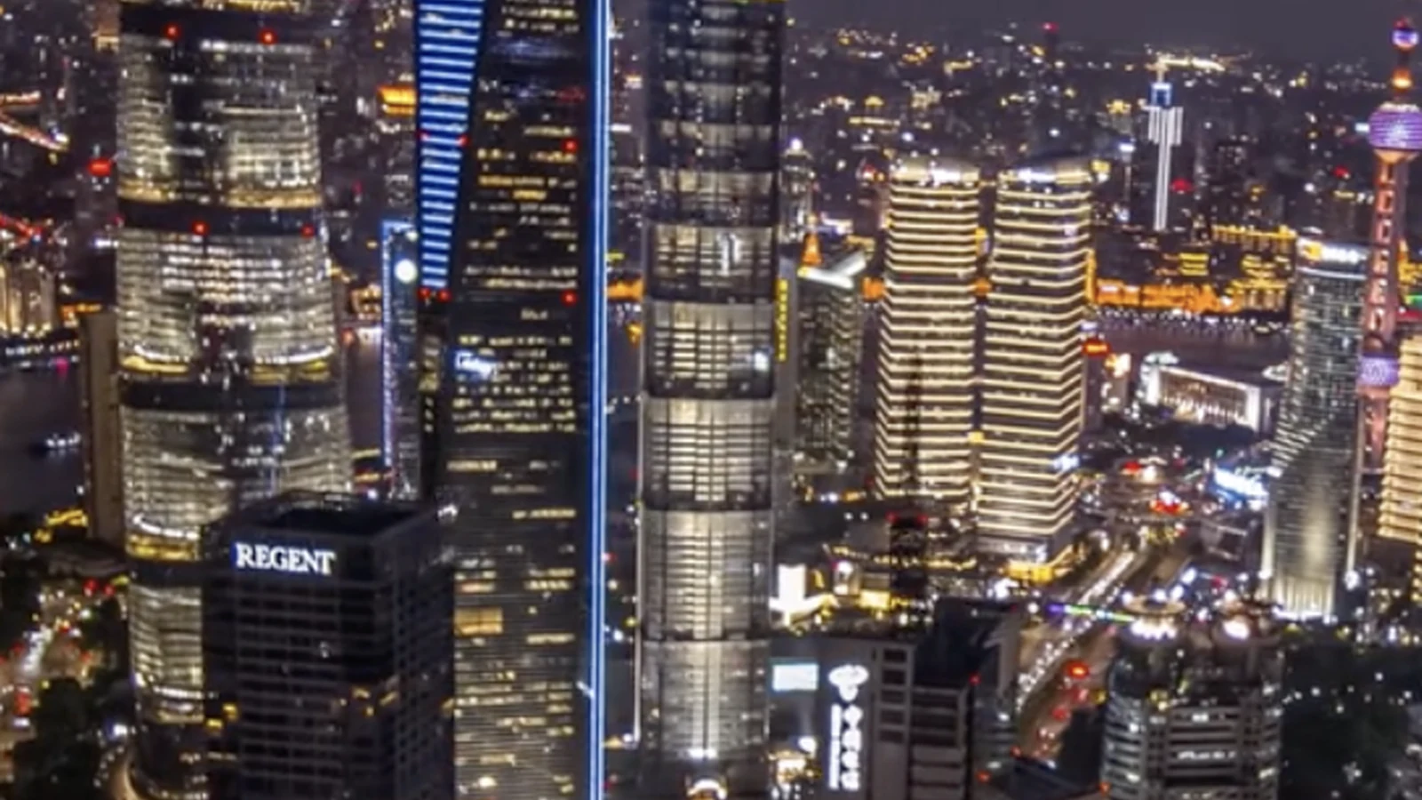The Bund & Lujiazui Financial Skyline